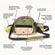 K9 Kompanion Shoulder/Hip Dog Supply Pack – Dog Walking Bags & Pouches by K9 Sport Sack