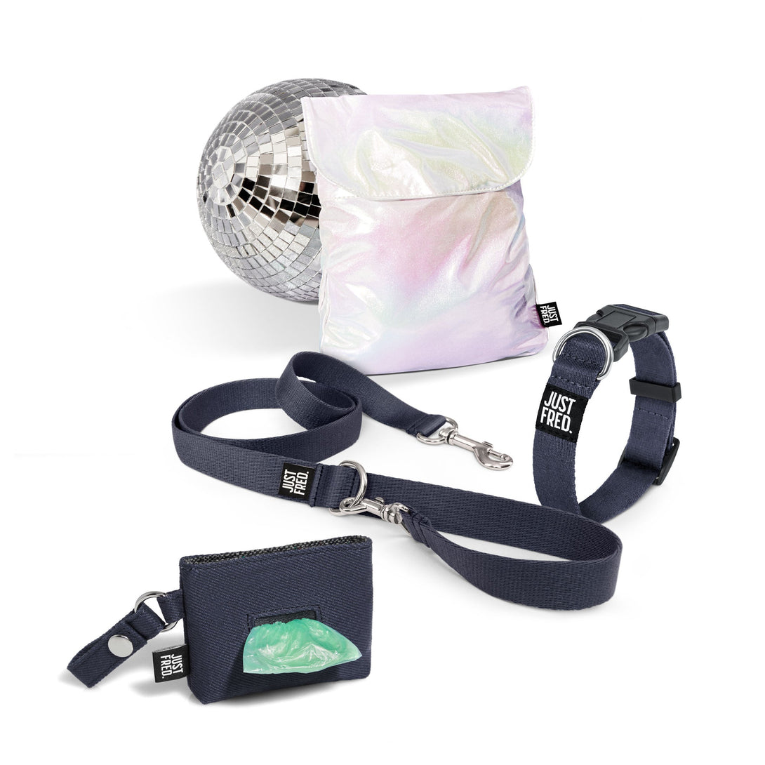 2 Dog Collar Kit. with Poop Bag Holder – Bundles by JUST FRED.