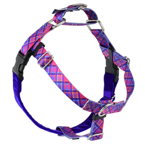 2 Hounds Design Neon Sunrise Pink Plaid Freedom No-Pull Dog Harness – EarthStyle