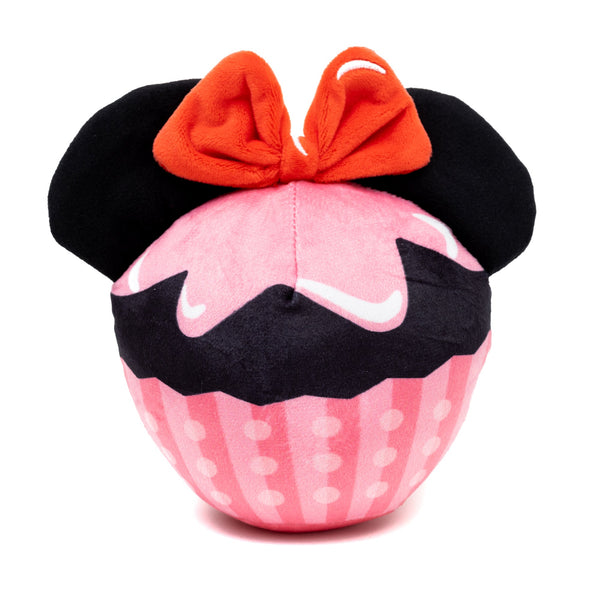 Disney Minnie Mouse Cupcake with Ears and Bow Plush Squeaky Dog Toy