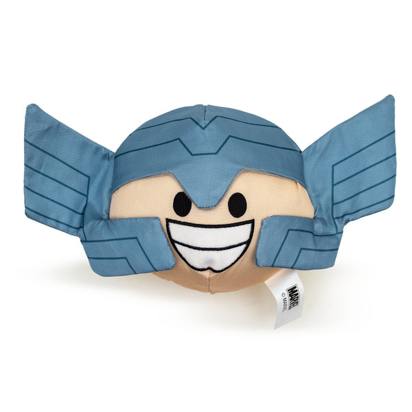 Marvel Comics Thor Smiling Face Round Plush Squeaky Dog Toy