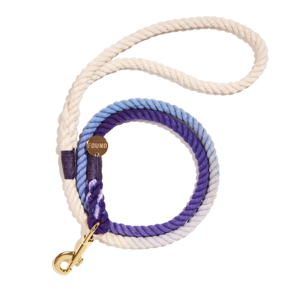 Found My Animal Purple Ombre Cotton Rope Dog Leash - Standard - 5FT