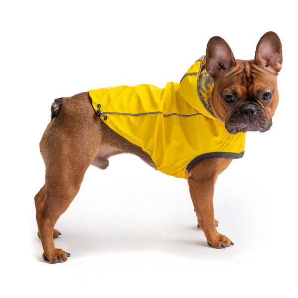 Reversible Elasto-Fit Dog Raincoat - Yellow