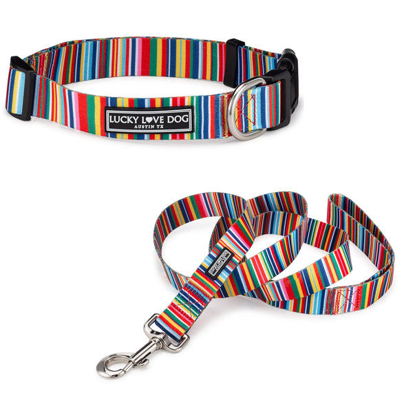 LuckyLoveDog Hippie Dog Collar and Leash