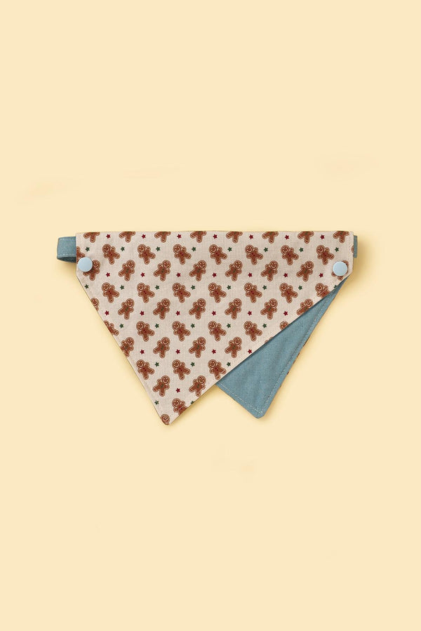 Gingerbread Man Joy Handmade Dog Bandana