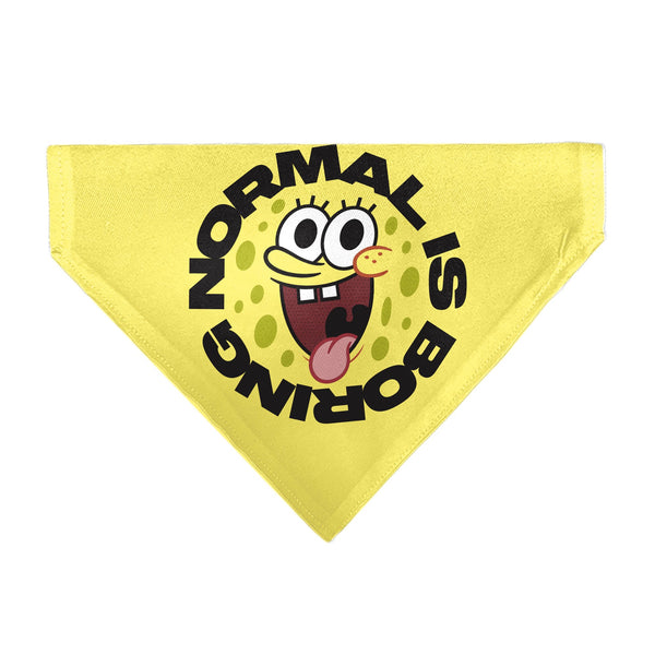 SpongeBob SquarePants NORMAL IS BORING Dog Bandana