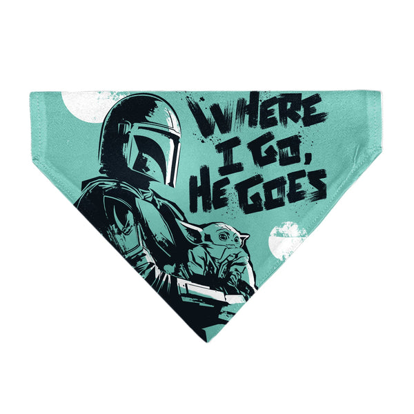 Star Wars The Madalorian and Grogu WHERE HE GOES I GO Dog Bandana