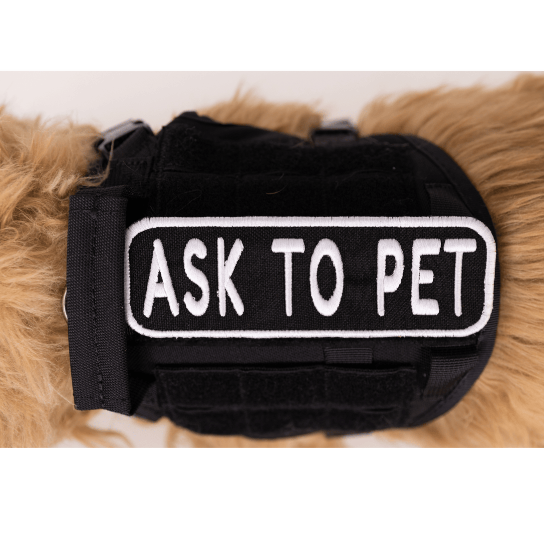 Ask to Pet 2x6 Patch – Accessories by K9 Sport Sack