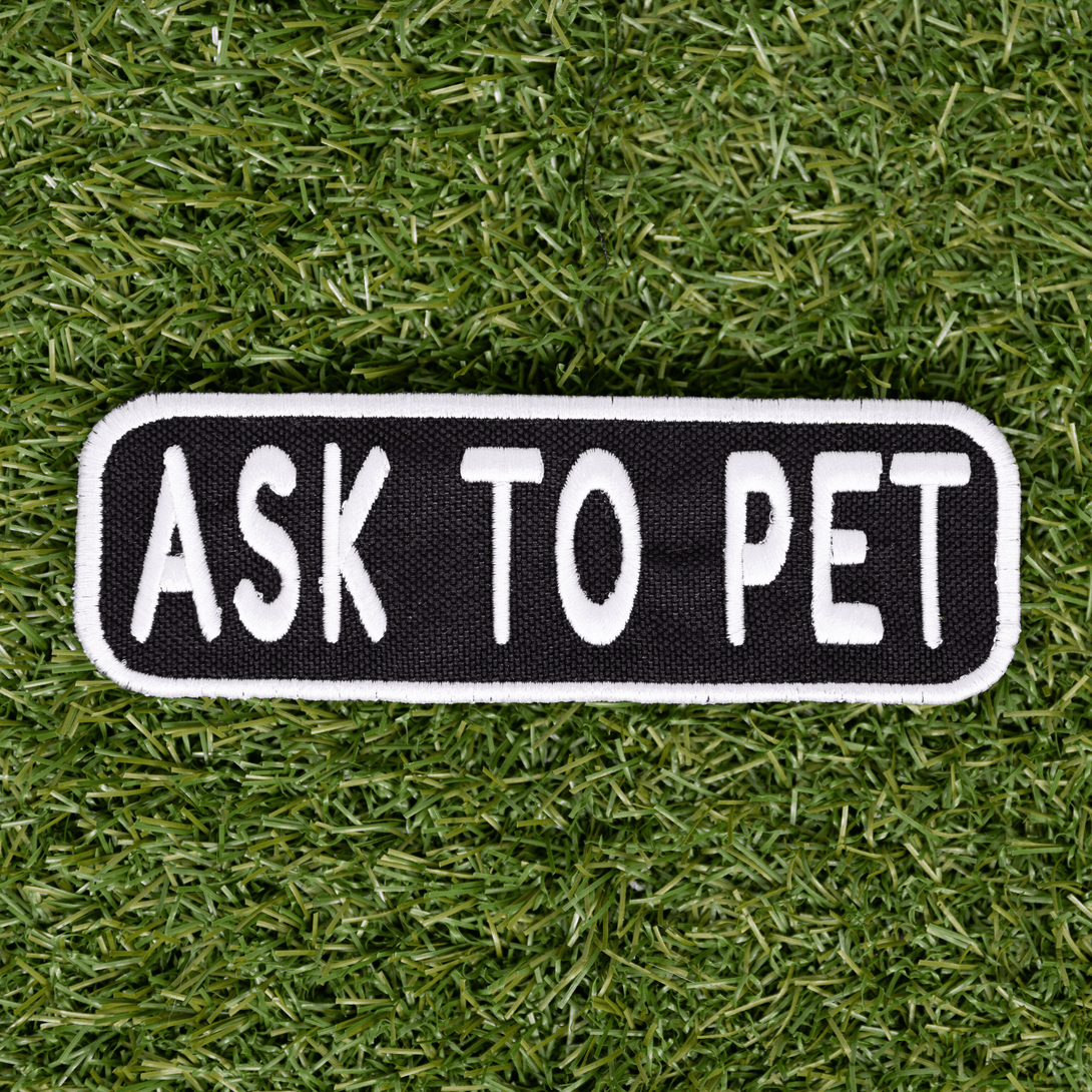 Ask to Pet 2x6 Patch – Accessories by K9 Sport Sack