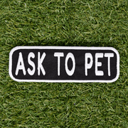 Ask to Pet 2x6 Patch – Accessories by K9 Sport Sack