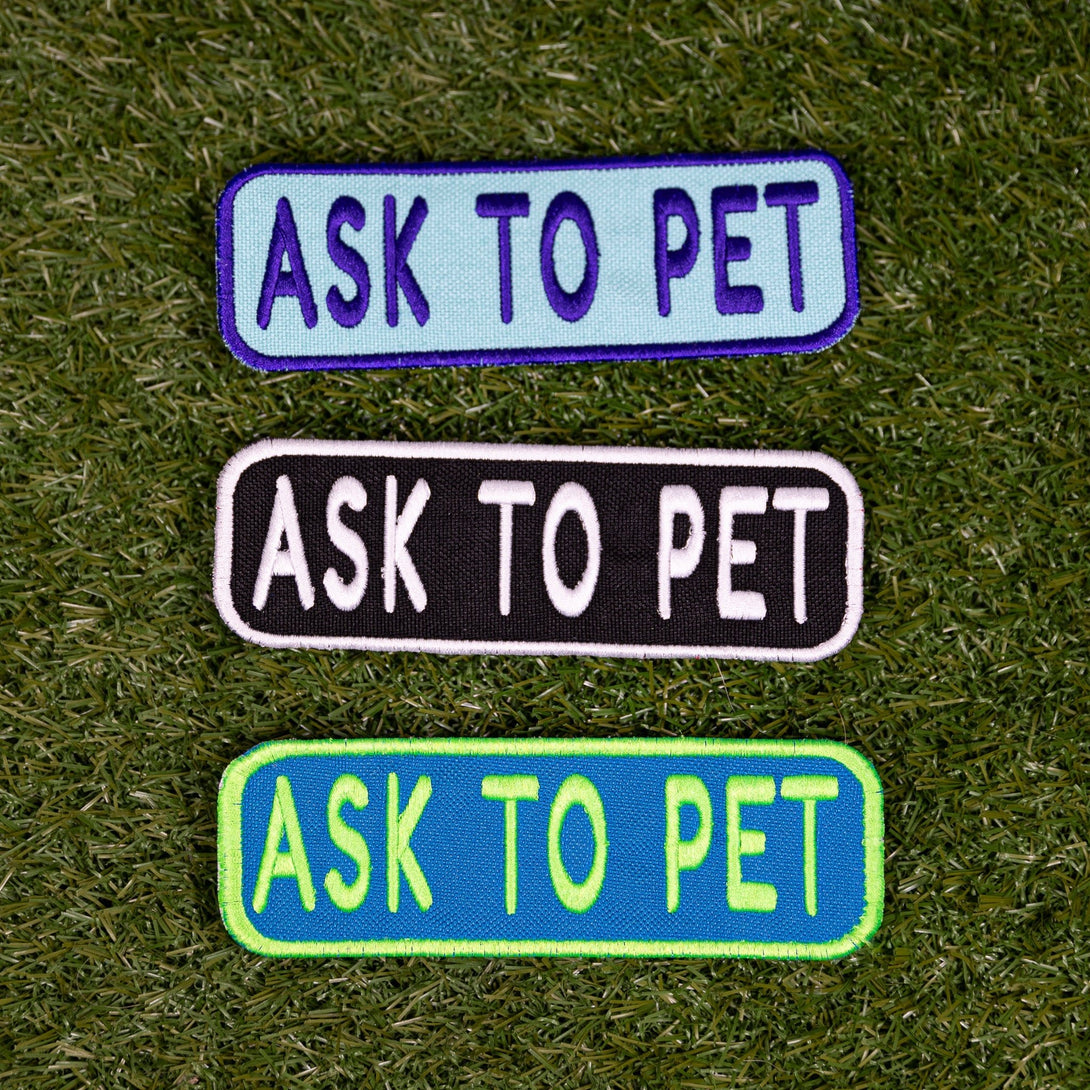 Ask to Pet 2x6 Patch – Accessories by K9 Sport Sack