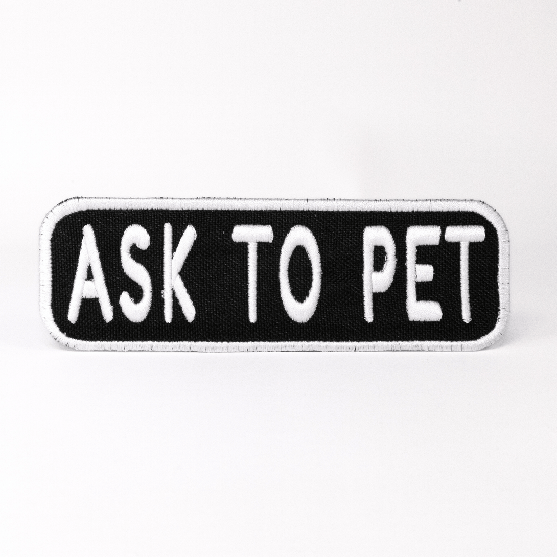 Ask to Pet 2x6 Patch – Accessories by K9 Sport Sack