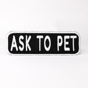 Ask to Pet 2x6 Patch – Accessories by K9 Sport Sack
