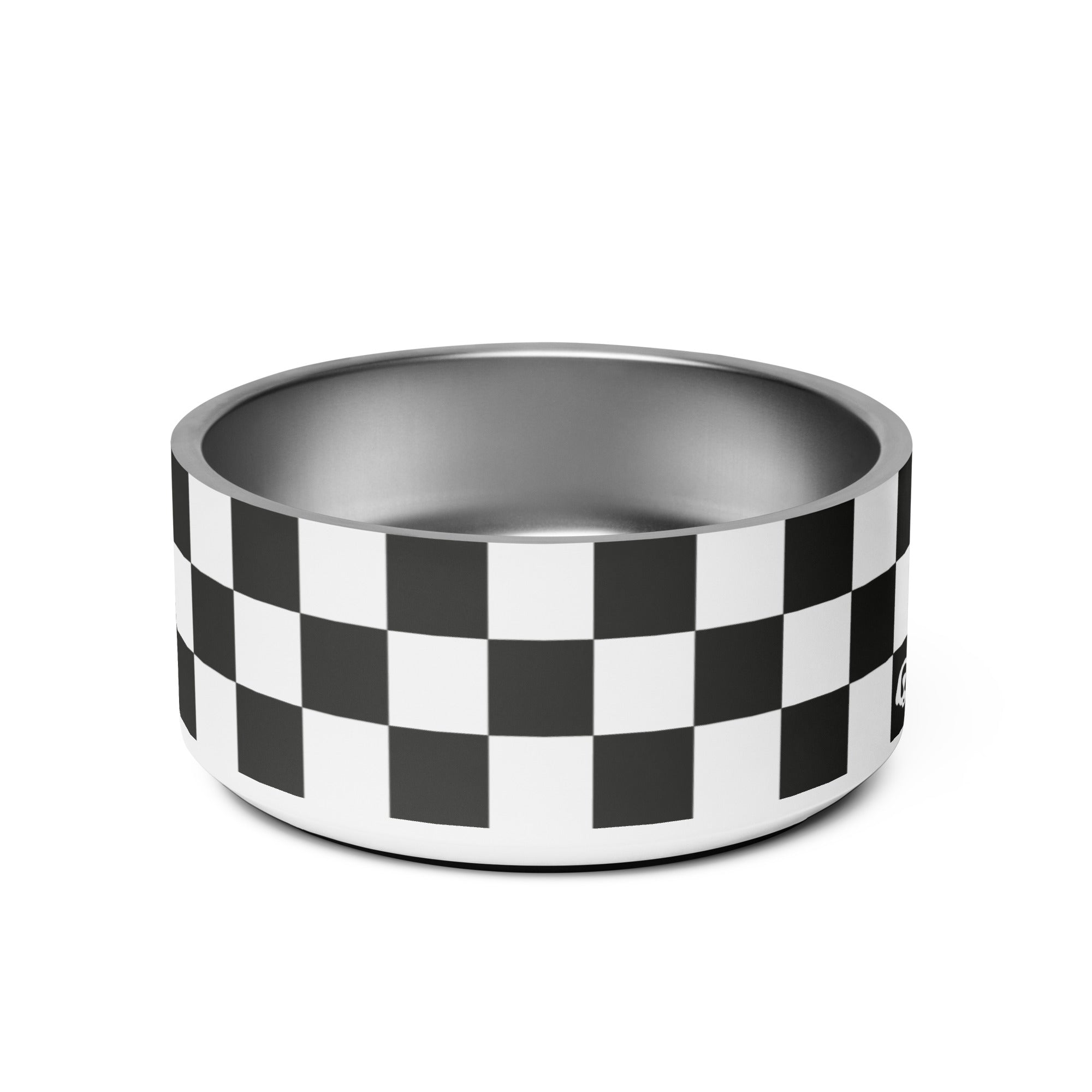 Checker Black & White 32oz Dog Bowl – Wuforia