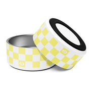 Checker Lemontart Dog Bowl - Wūforia