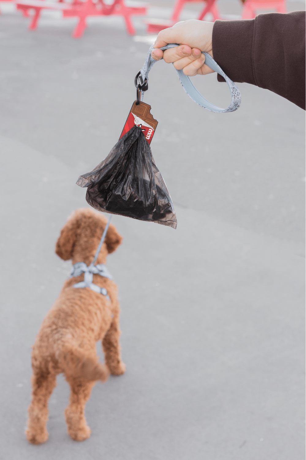 Chocolate Candy Bar Dog Poopy Loop Dog Waste Holder – Dog Poop Bags & Dispensers by Woof + Wonder