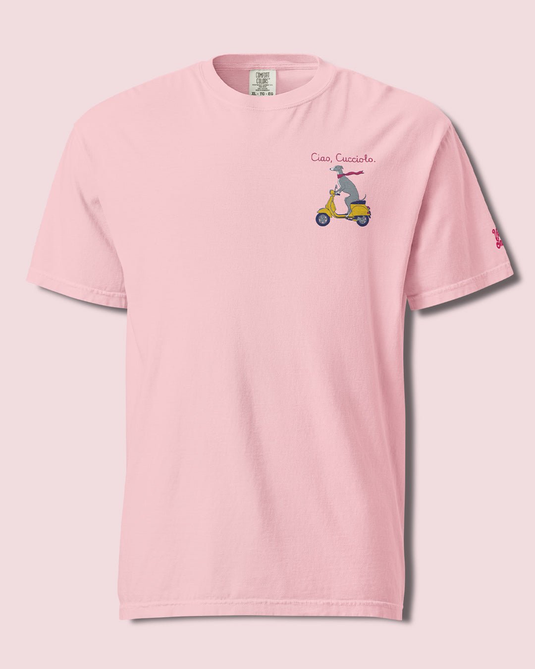 Ciao Cucciolo Embroidered Comfort Colors T-Shirt – Mens/Womens T-Shirts by Velvet Snoot