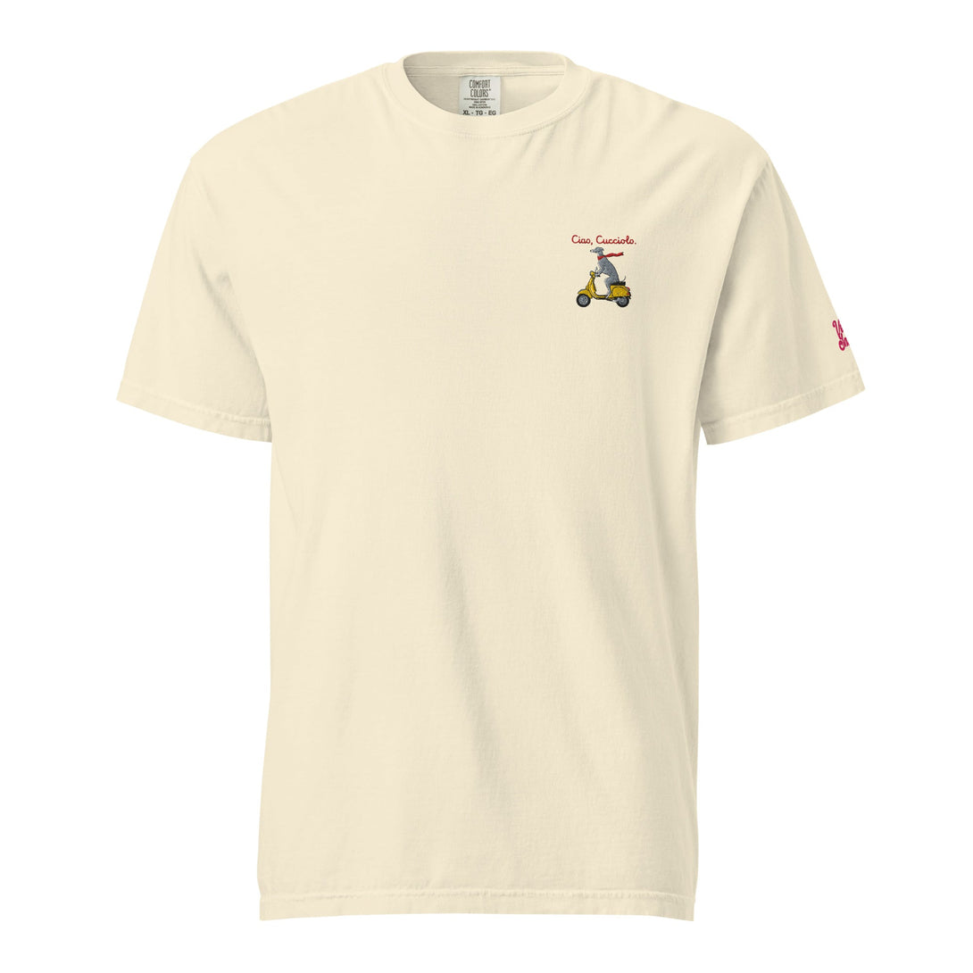 Ciao Cucciolo Embroidered Comfort Colors T-Shirt – Mens/Womens T-Shirts by Velvet Snoot