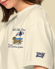 Club Côte d’Paw Embroidered Comfort Color T-Shirt – Mens/Womens T-Shirts by Velvet Snoot
