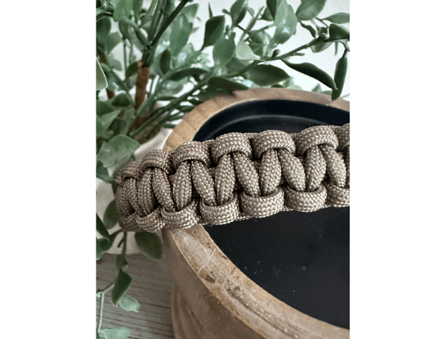 Cobra Braid in Tan - Handmade Dog Collar – Dog Collars by Pawsh Pup Co.