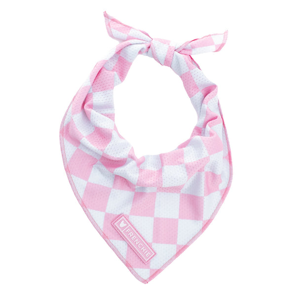 Cooling Dog Bandana - Pink Bubblegum Checkered – Bandanas & Neckwear by Frenchie Bulldog