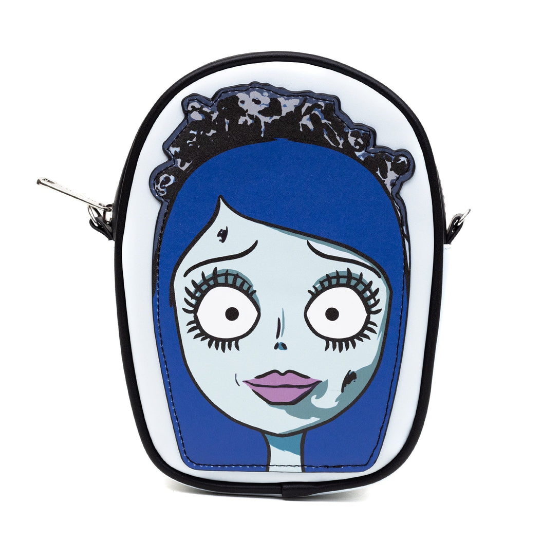 Corpse Bride Emily the Corpse Bride Vegan Leather Crossbody Dog Walking Bag – Dog Walking Bags & Pouches by Buckle - Down