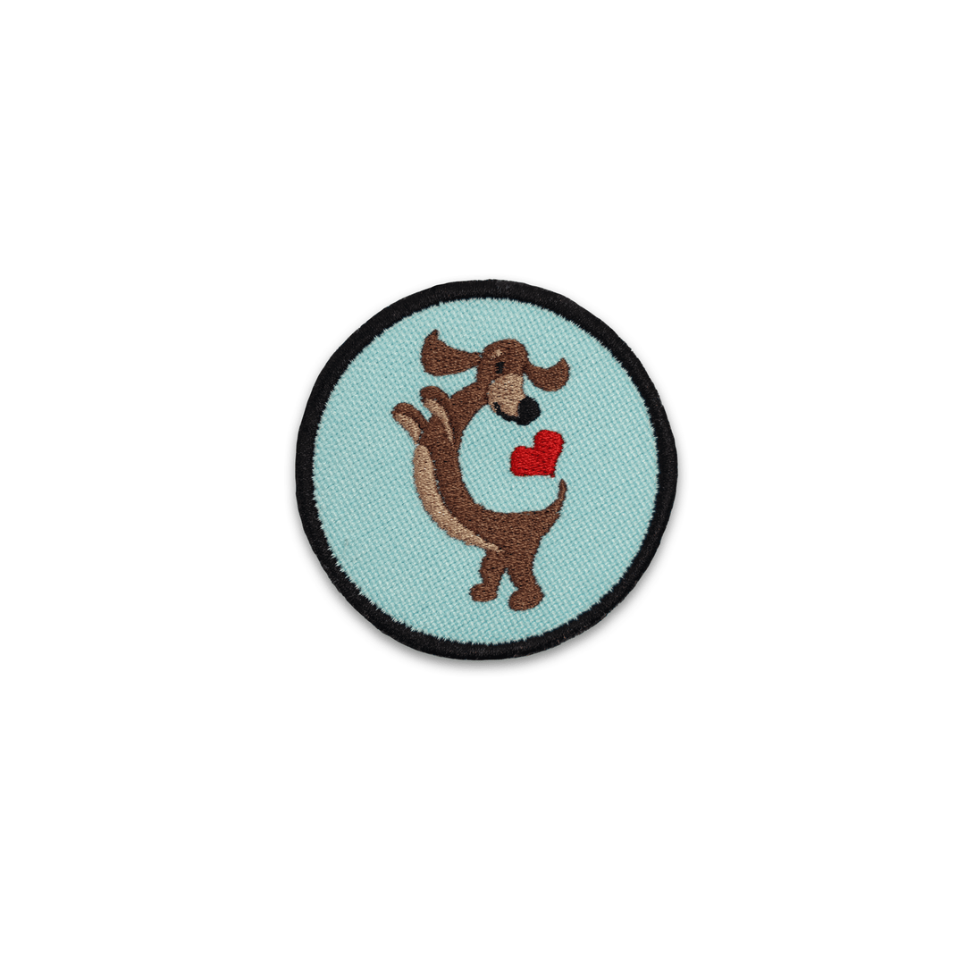 Dachshund Heart Circle Patch – Accessories by K9 Sport Sack