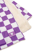 Dog Blanket - LA Purple Checkered – Dog Blankets by Frenchie Bulldog