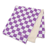 Dog Blanket - LA Purple Checkered – Dog Blankets by Frenchie Bulldog