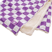 Dog Blanket - LA Purple Checkered – Dog Blankets by Frenchie Bulldog