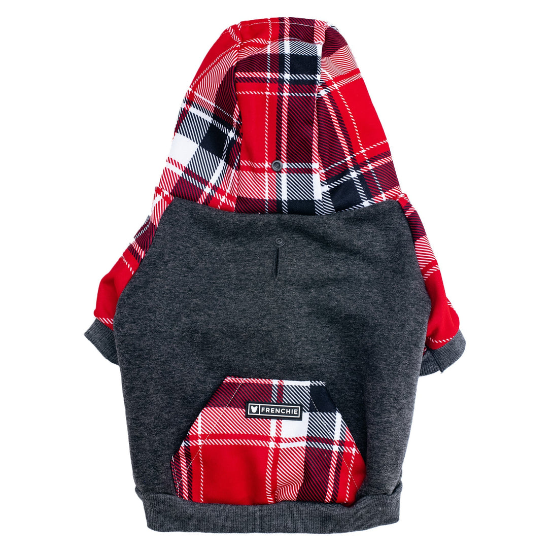 Dog Hoodie - Scarlet Plaid – Sweaters & Hoodies by Frenchie Bulldog