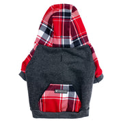 Dog Hoodie - Scarlet Plaid – Sweaters & Hoodies by Frenchie Bulldog