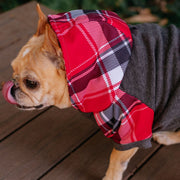 Dog Hoodie - Scarlet Plaid – Sweaters & Hoodies by Frenchie Bulldog