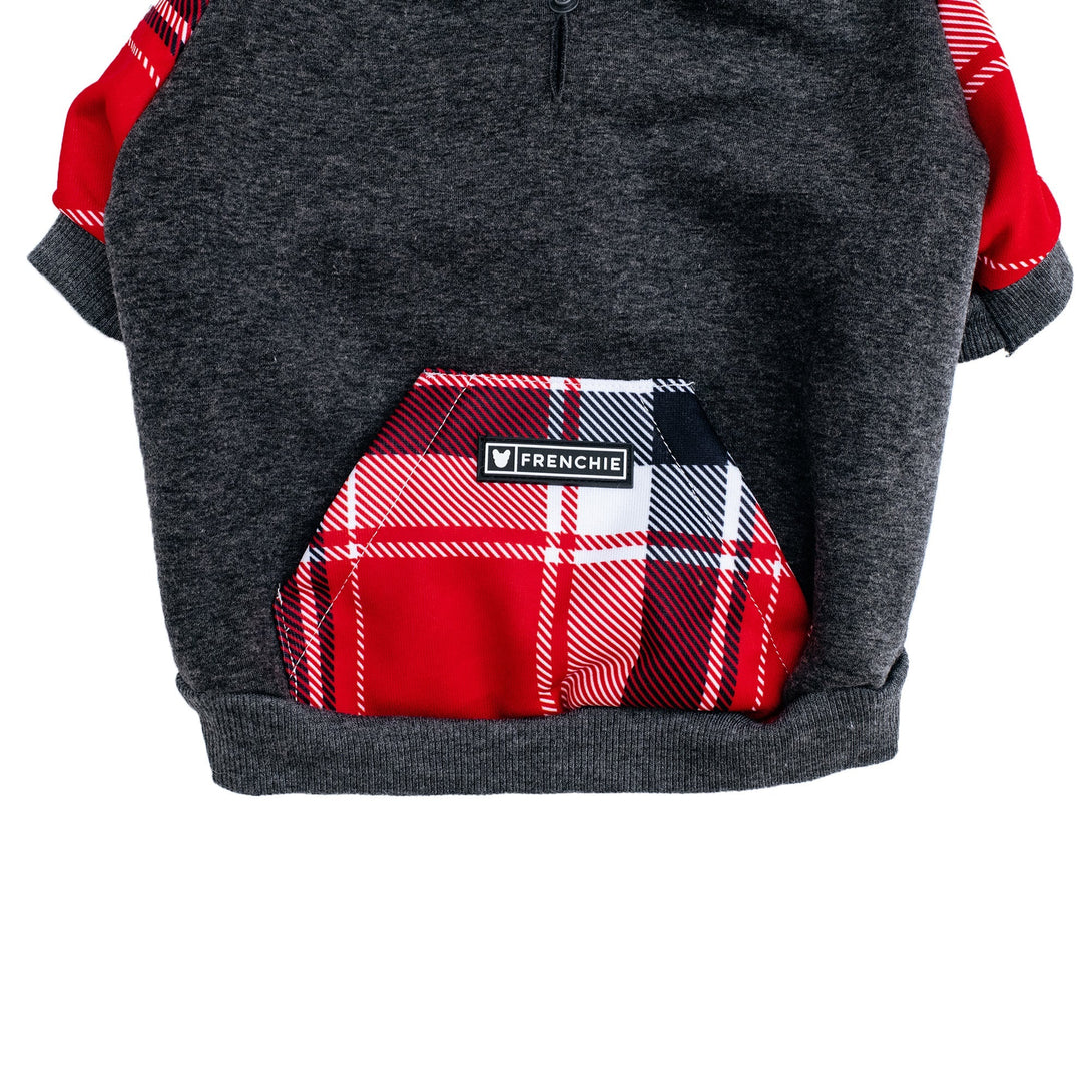 Dog Hoodie - Scarlet Plaid – Sweaters & Hoodies by Frenchie Bulldog