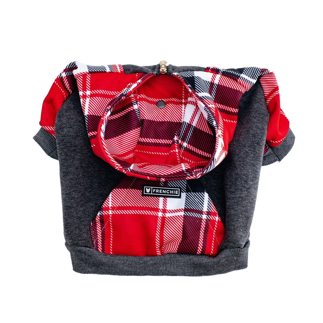 Dog Hoodie - Scarlet Plaid – Sweaters & Hoodies by Frenchie Bulldog