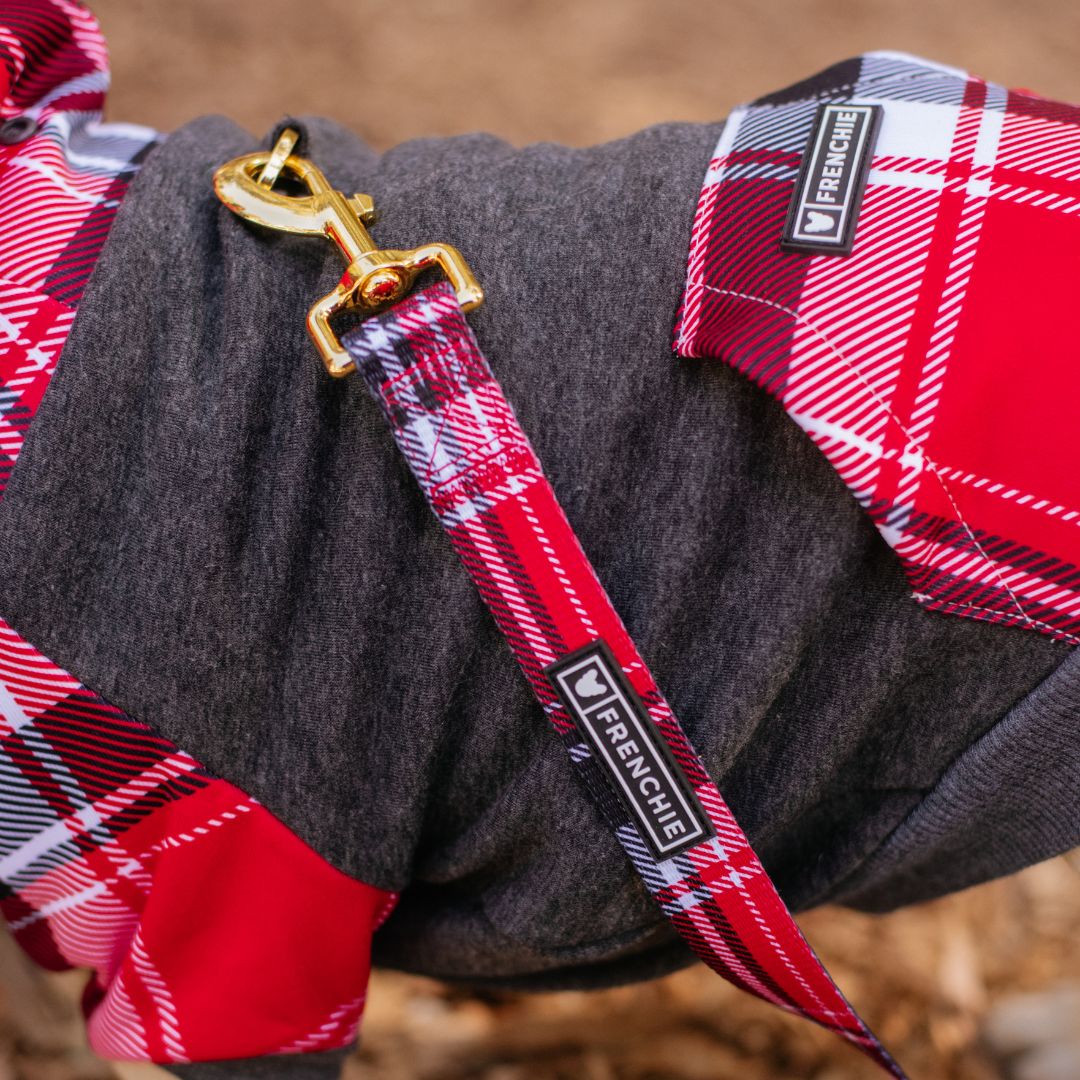 Dog Hoodie - Scarlet Plaid – Sweaters & Hoodies by Frenchie Bulldog