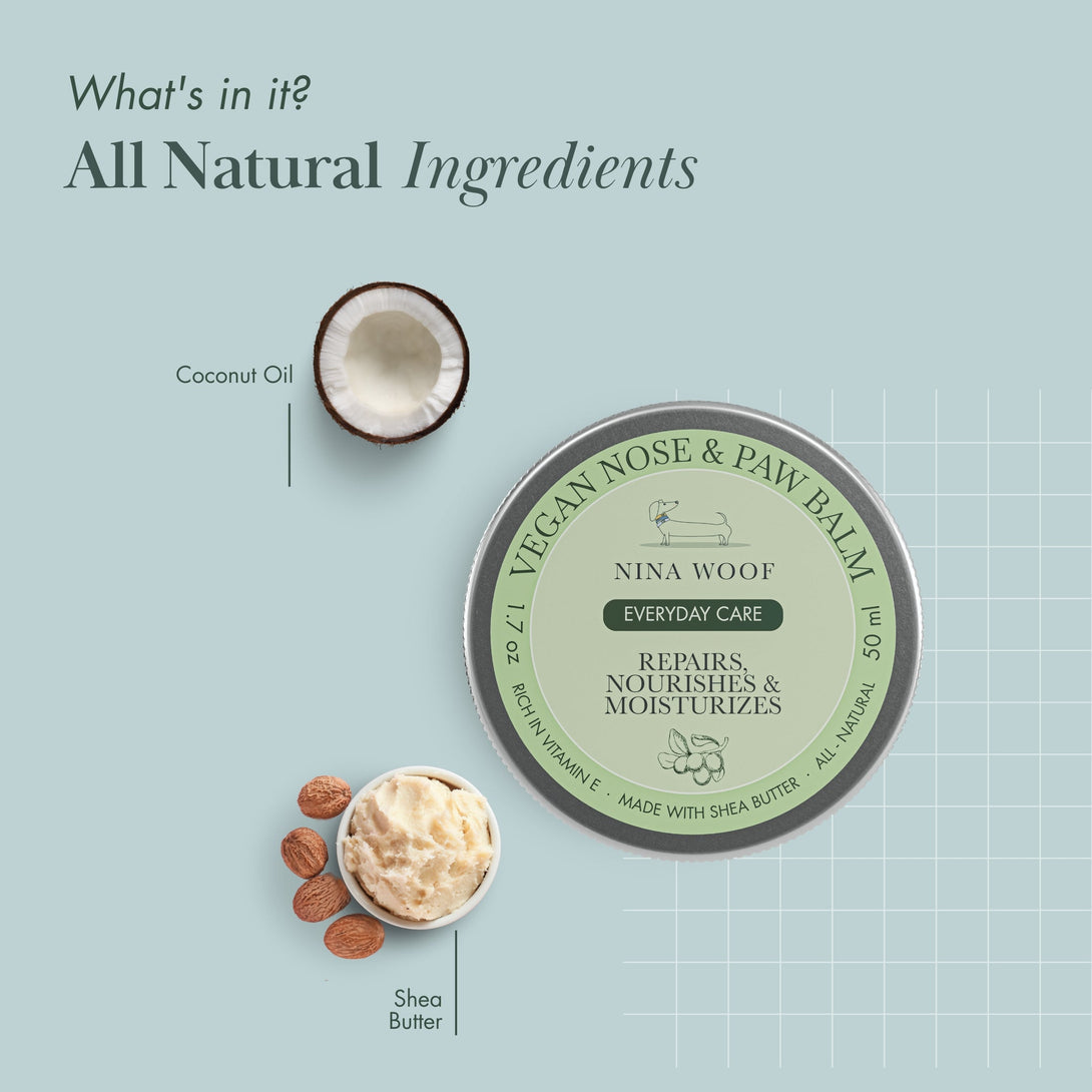 Dog Vegan Nose and Paw Balm – Dog Skincare & Paw Care by Nina Woof