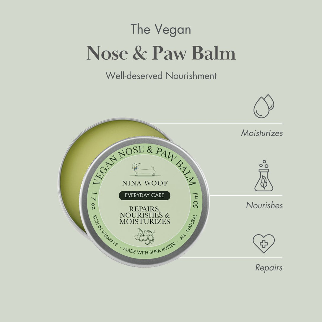 Dog Vegan Nose and Paw Balm – Dog Skincare & Paw Care by Nina Woof