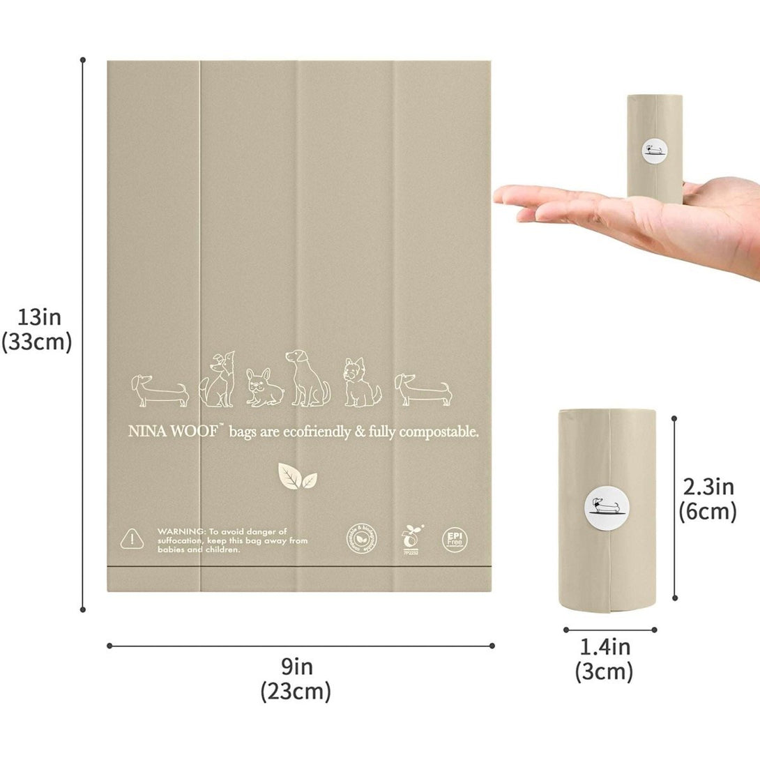 Dog Waste Bags - Biodegradable and Compostable – Dog Poop Bags & Dispensers by Nina Woof