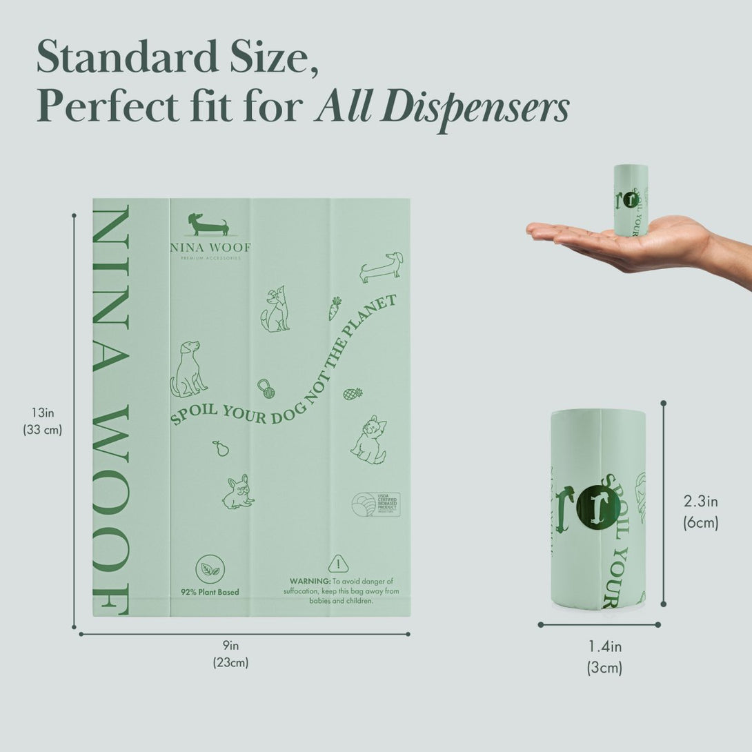 Dog Waste Bags - Plant Based – Dog Poop Bags & Dispensers by Nina Woof