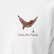Dolce Fur Niente Embroidered Comfort Color T-Shirt – Mens/Womens T-Shirts by Velvet Snoot