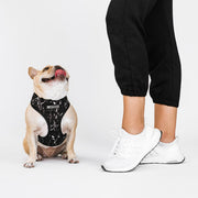 Duo Reversible Dog Harness - Black Marble – Dog Harnesses by Frenchie Bulldog