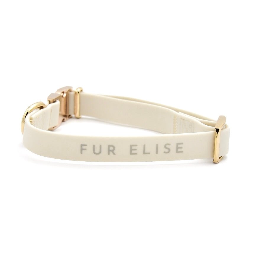 Elise Waterproof Dog Collar - Bone – Dog Collars by Fur Elise Pets