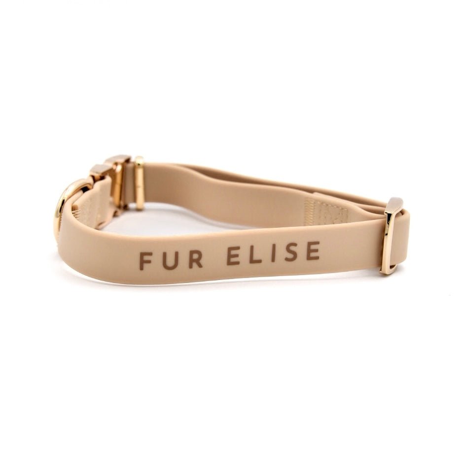Elise Waterproof Dog Collar - Sand – Dog Collars by Fur Elise Pets