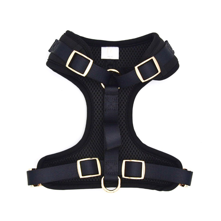 Elise Waterproof Dog Harness - Noir – Dog Harnesses by Fur Elise Pets