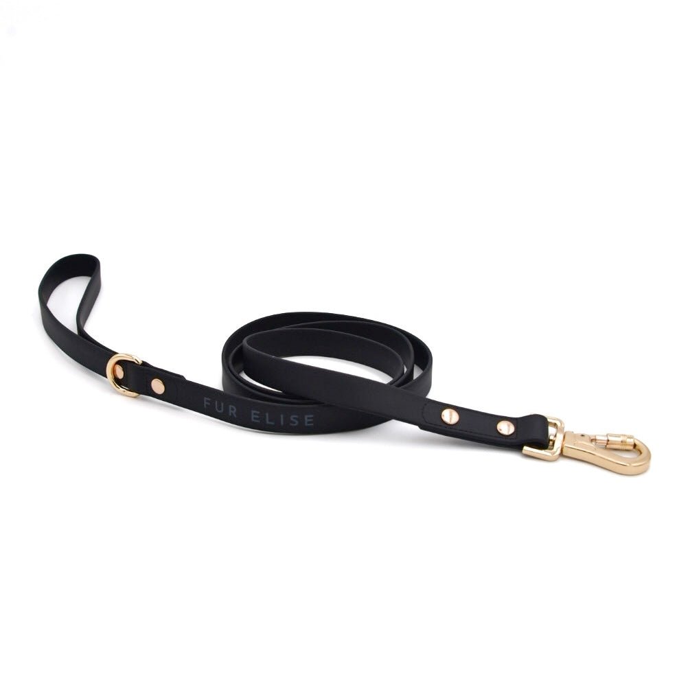 Elise Waterproof Dog Leash - Noir – Dog Leashes by Fur Elise Pets