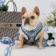 Final EDIT: Duo Reversible Dog Harness - Toile Blue – Dog Harnesses by Frenchie Bulldog