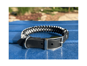Fishtail Hand Braided Dog Collar in Black & Smoke – Dog Collars by Pawsh Pup Co.