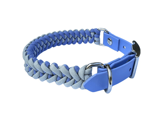 Fishtail Hand Braided Dog Collar in Lavender & Smoke – Dog Collars by Pawsh Pup Co.