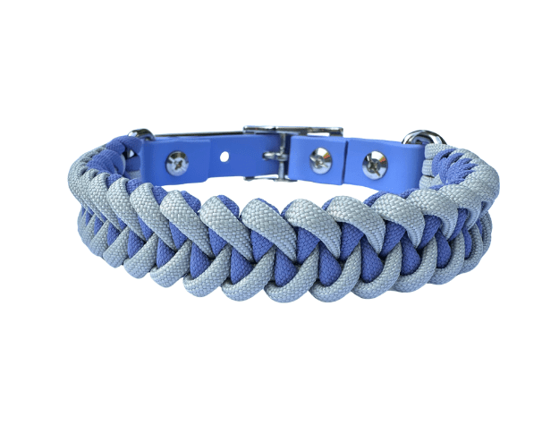 Fishtail Hand Braided Dog Collar in Lavender & Smoke – Dog Collars by Pawsh Pup Co.